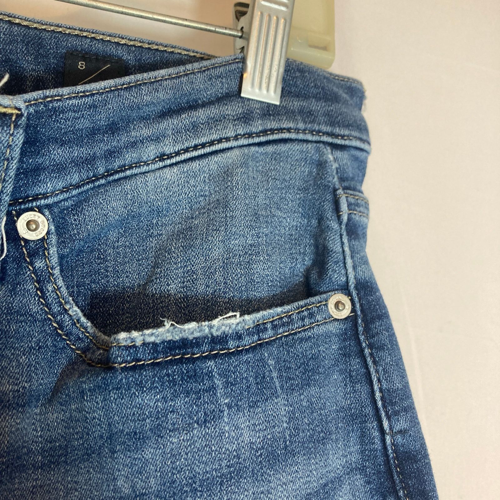 Lucky Brand Lucky Brand Ava Blue Denim Mid Rise Skinny Ankle Jeans Size 30" / US 8 / IT 44 - 5 Thumbnail