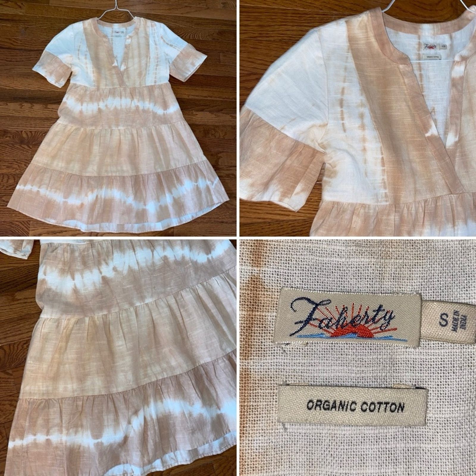 Faherty FAHERTY BRAND $278 Vida Dress Maple Sugar Womens Small EUC Size S / US 4 / IT 40 - 1 Thumbnail