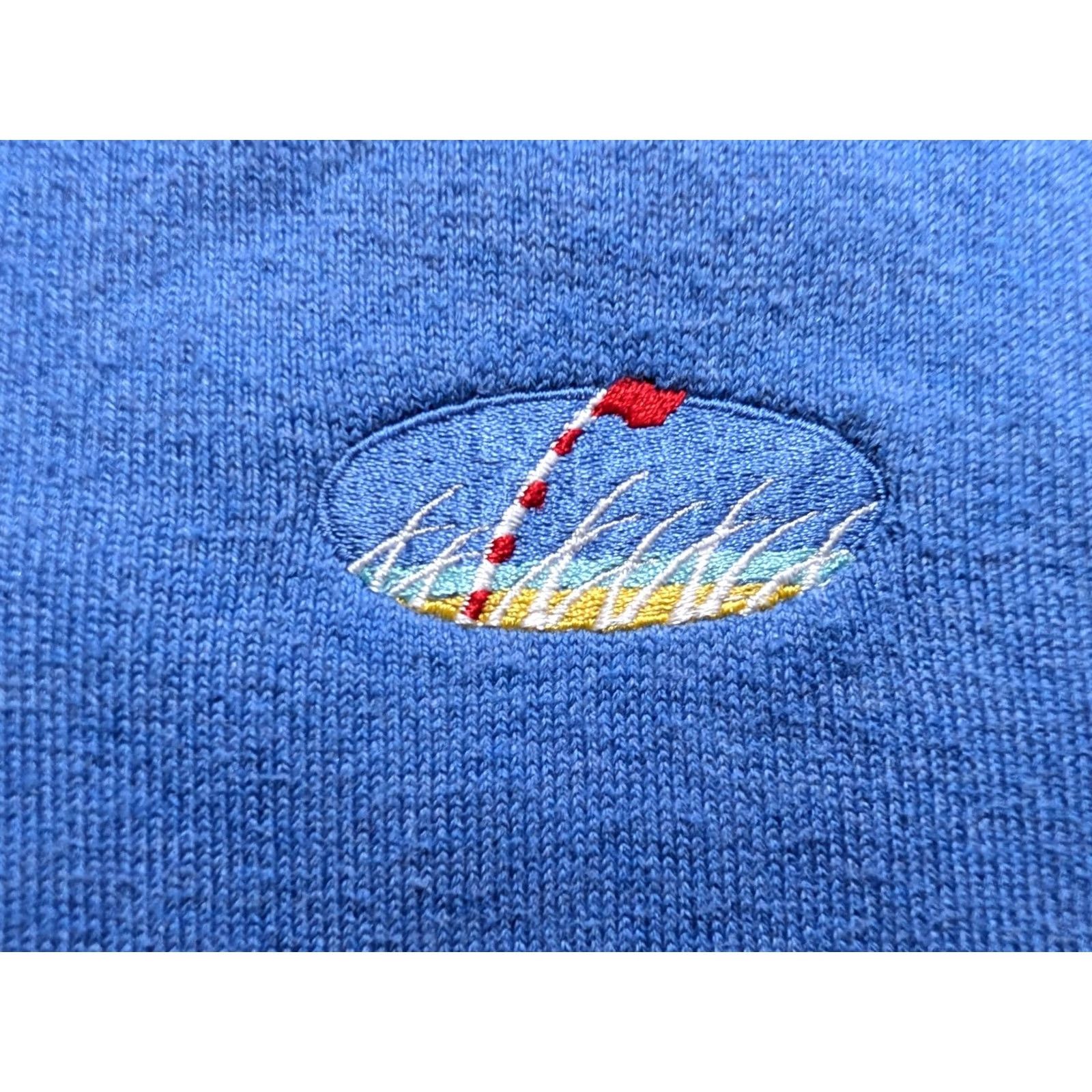 Peter Millar Peter Millar Sweater Shirt Mens V-Neck Blue Silk /Cashmere/Cotton Knit Embroidered Logo Regular XS? Size US M / EU 48-50 / 2 - 5 Thumbnail