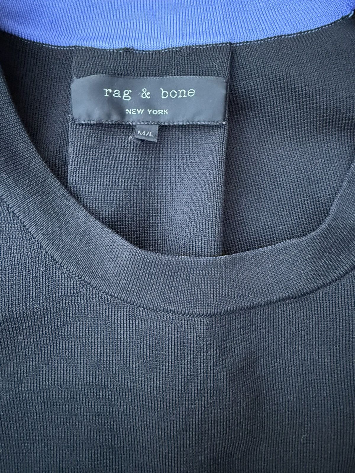 Rag & Bone Rag & Bone Black Oversized Heavyweight Jersey Top Shirt M/L Size M / US 6-8 / IT 42-44 - 9 Thumbnail