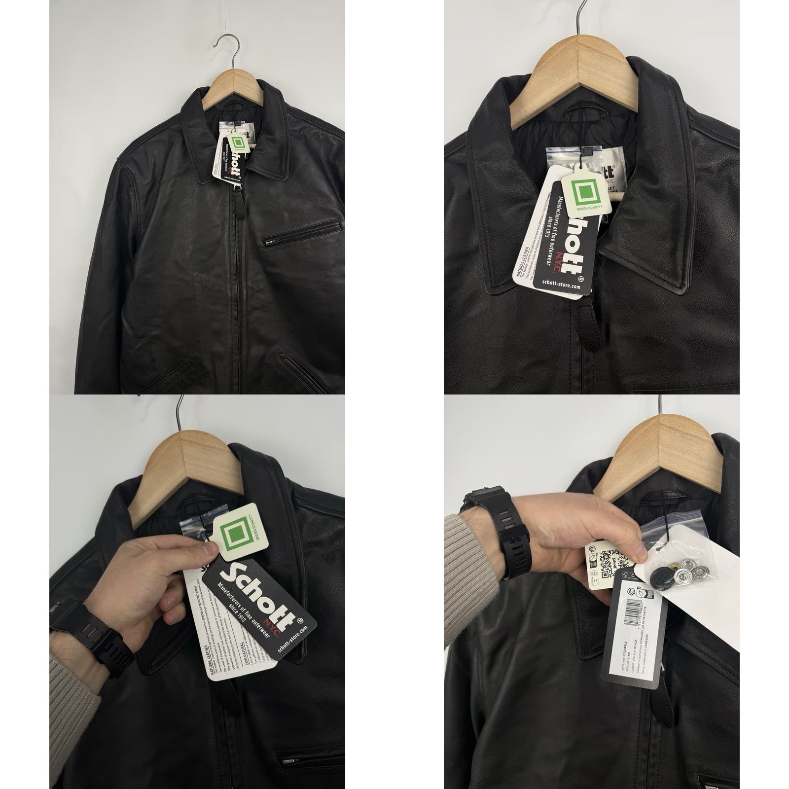 Schott VINTAGE Schott NYC Leather Jacket Motorcycle Rare Retro Y2K XXL Black Men's Jacket Size US XXL / EU 58 / 5 - 8 Thumbnail