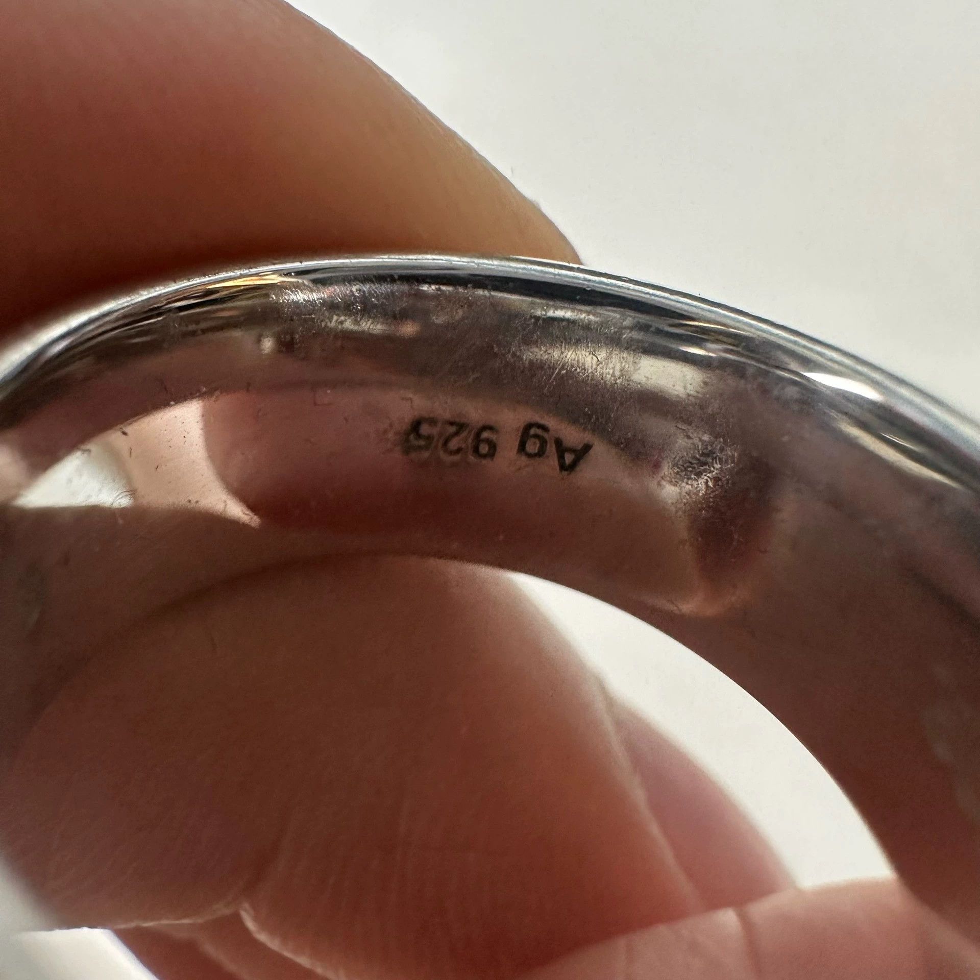 Dior DIOR Men's White Crystal-Inset Silver Ring S Size ONE SIZE - 6 Thumbnail