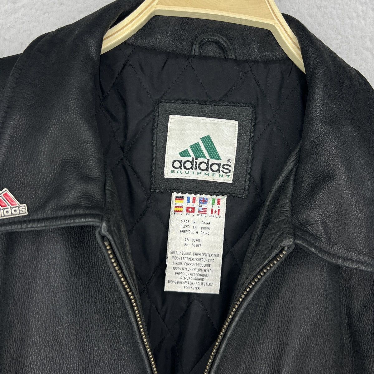 Adidas Adidas Equipment Lather Jacket EQT 90s 80s Vintage size L Size US L / EU 52-54 / 3 - 8 Thumbnail
