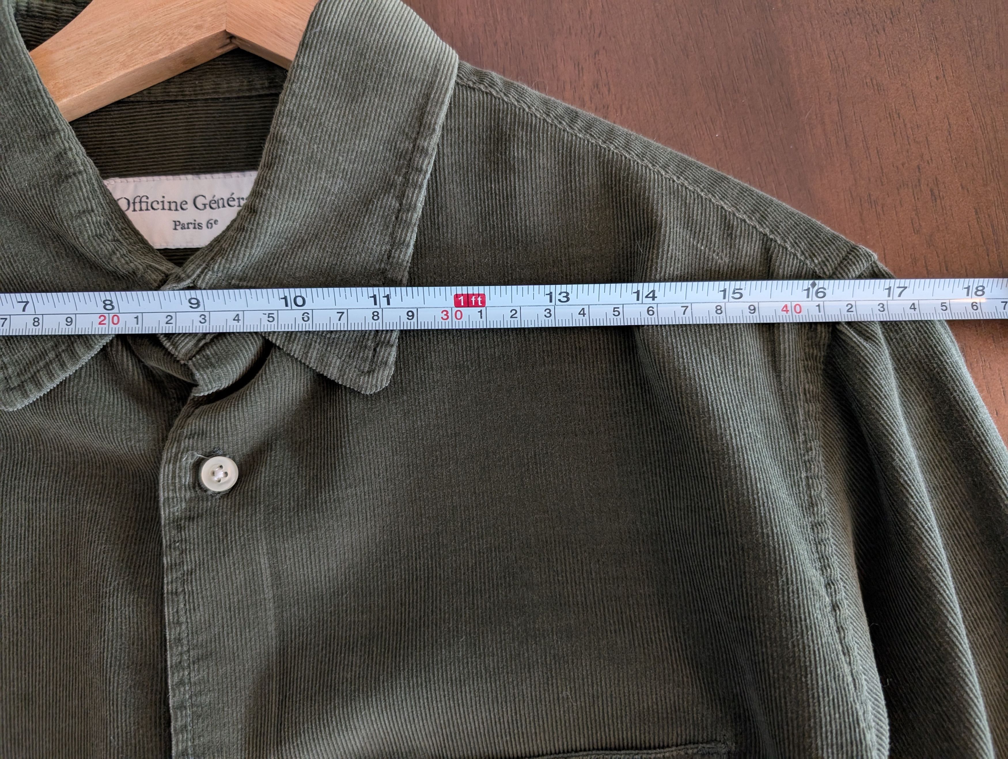 Officine Generale Benoit patch pocket cotton corduroy shirt Size US S / EU 44-46 / 1 - 2 Thumbnail