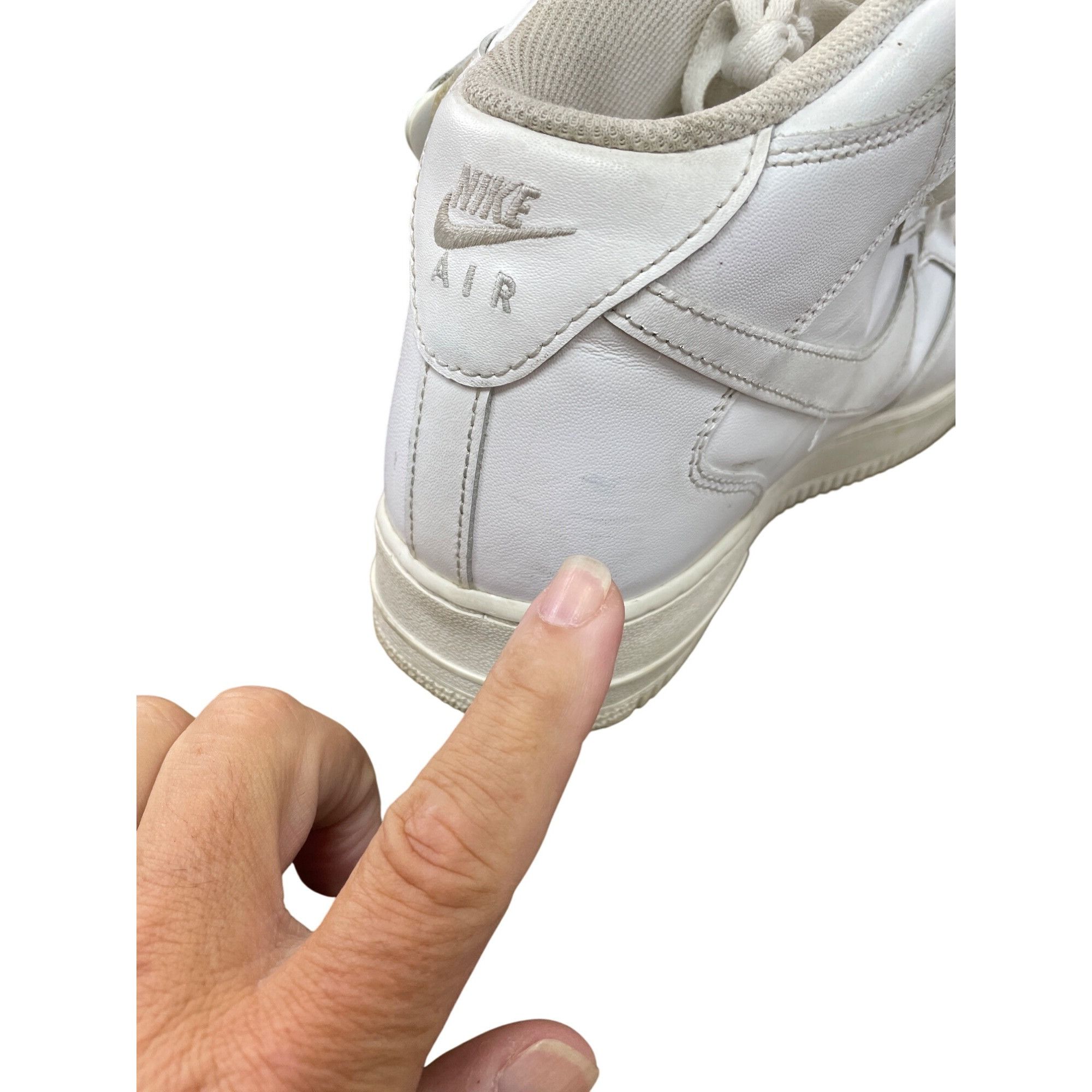 Nike Nike Air Force 1 mens vintage triple white Mid sneakers Size Size US 10.5 / EU 43-44 - 15 Thumbnail