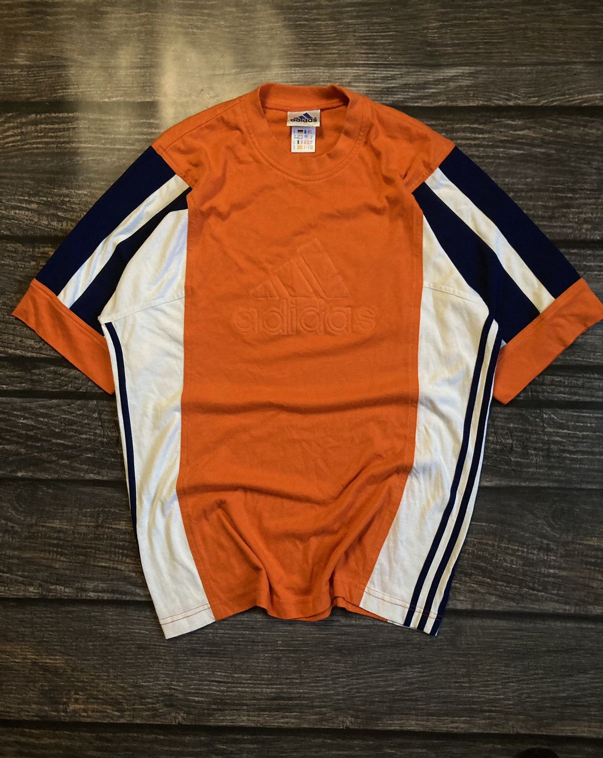 Adidas × Vintage Adidas embossed vintage logo tee Size US XL / EU 56 / 4 - 1 Thumbnail