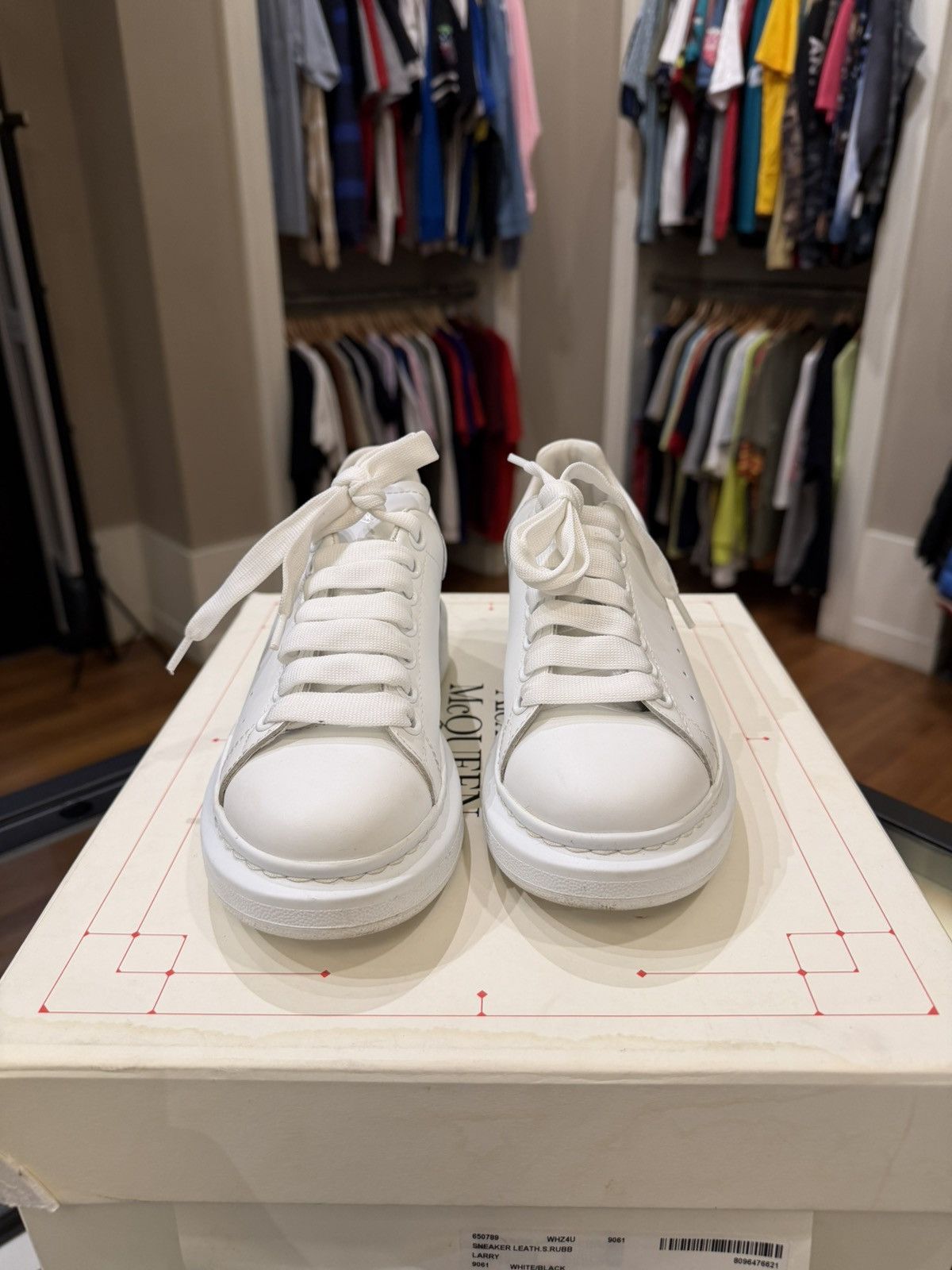 Alexander McQueen Alexander McQueen Oversized Sneakers - Black/White Heel Size US 5 / IT 35 - 6 Thumbnail