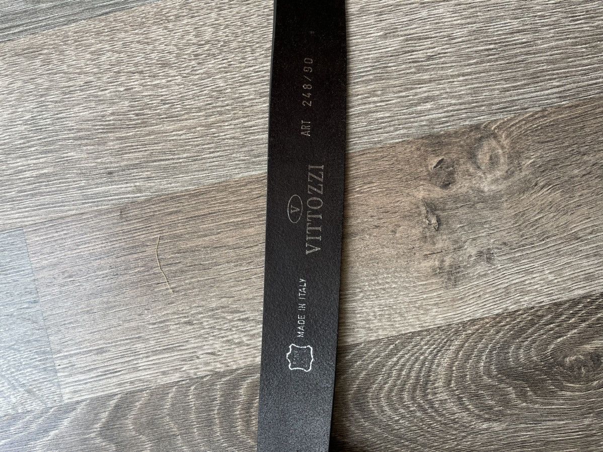 Leather × Vintage Rare Leather Belt Vittozzi Made in Italy Size ONE SIZE - 5 Thumbnail