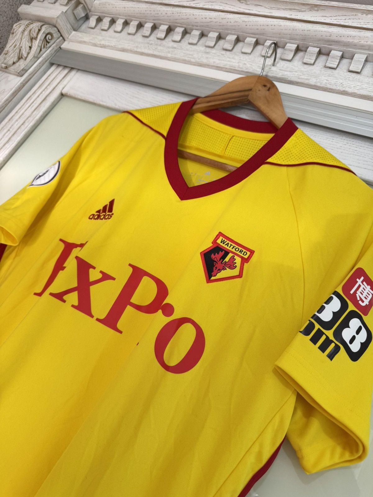 Adidas Cowell #1 Watford 2017-2018 Home Soccer Jersey Football Kit Size US L / EU 52-54 / 3 - 8 Thumbnail