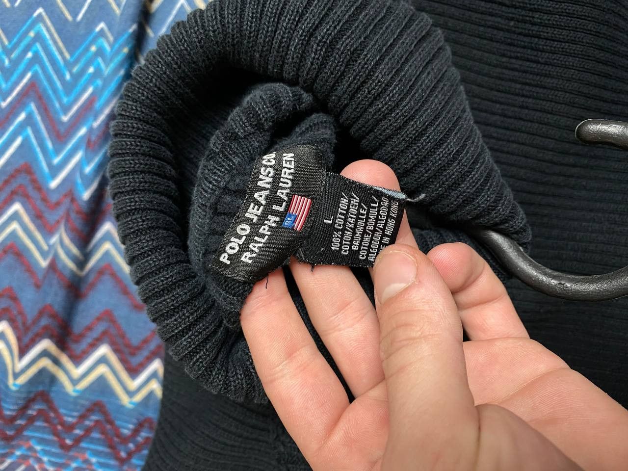 Polo Ralph Lauren Y2K streetwear Vintage Sweaters Polo Ralph Lauren black Size US L / EU 52-54 / 3 - 2 Thumbnail