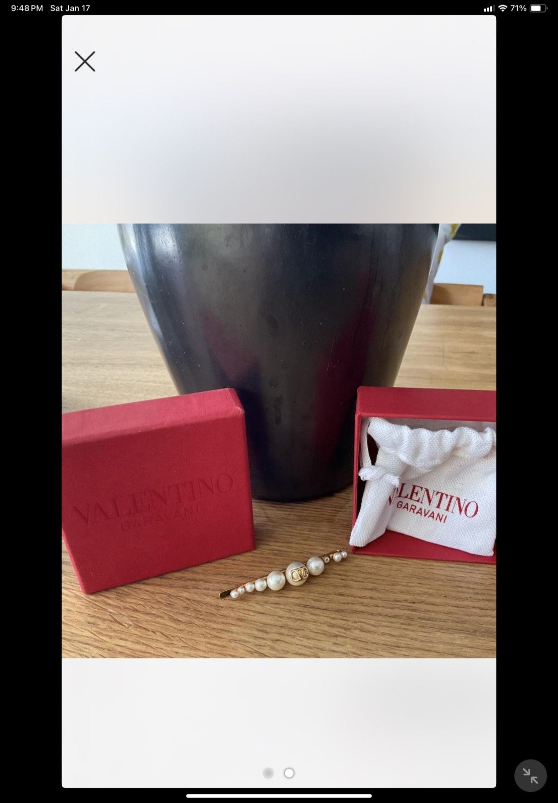 Valentino Valentino Garavani Pearl Hair Clip Size ONE SIZE - 2 Thumbnail
