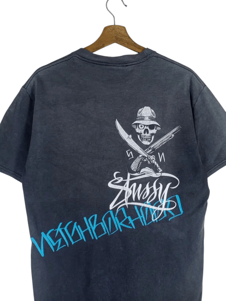 Stussy Rare Vintage Stussy X Neighborhood Boneyards Tshirt Size US M / EU 48-50 / 2 - 3 Thumbnail