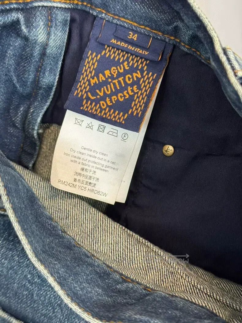 Louis Vuitton Louis Vuitton Turquoise Destruction Jeans Size US 34 / EU 50 - 5 Thumbnail