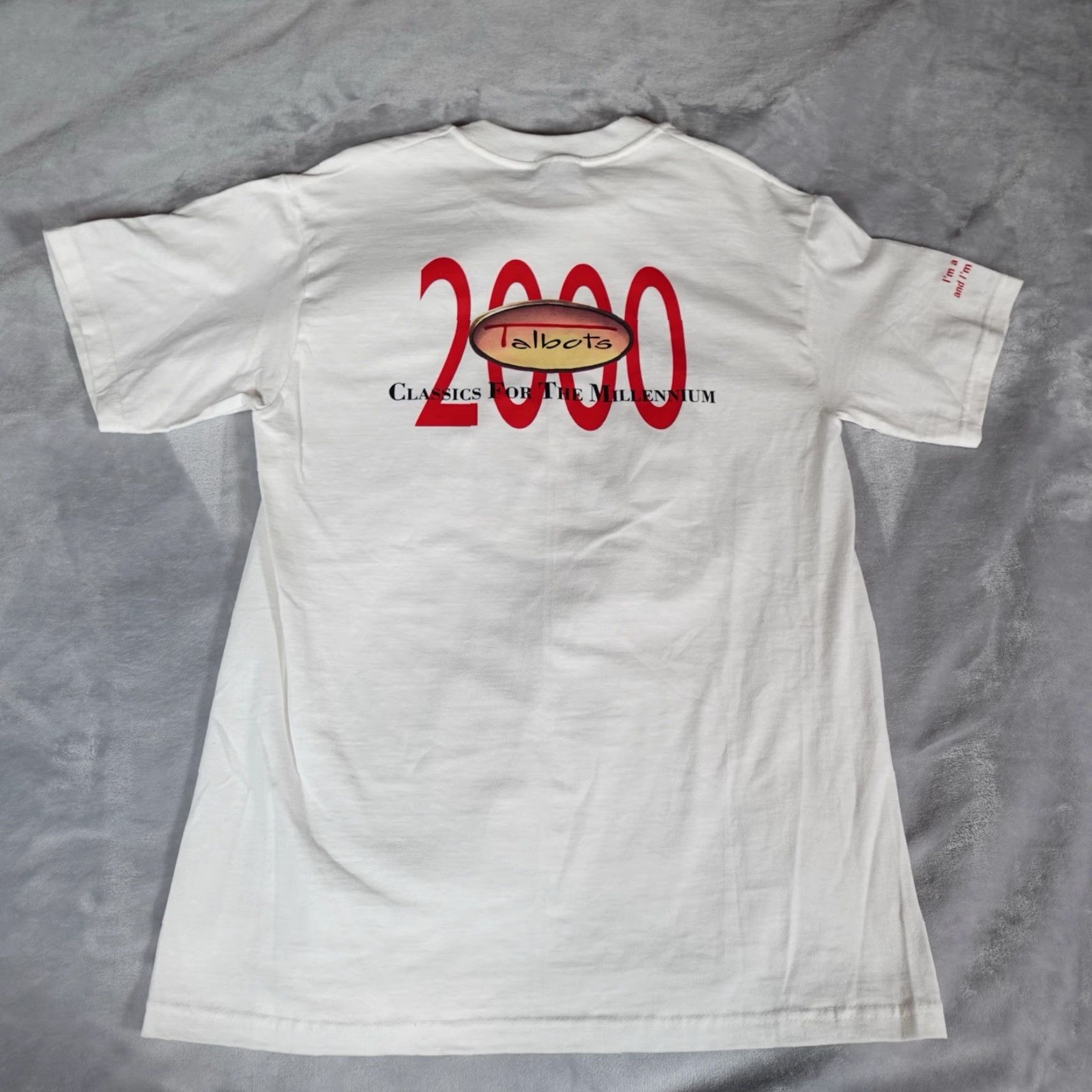 Hanes VINTAGE Hanes Men’s T-Shirt Short Sleeve Crew Neck Cotton Logo Graphic Y2K 2000s White Size US M / EU 48-50 / 2 - 2 Thumbnail