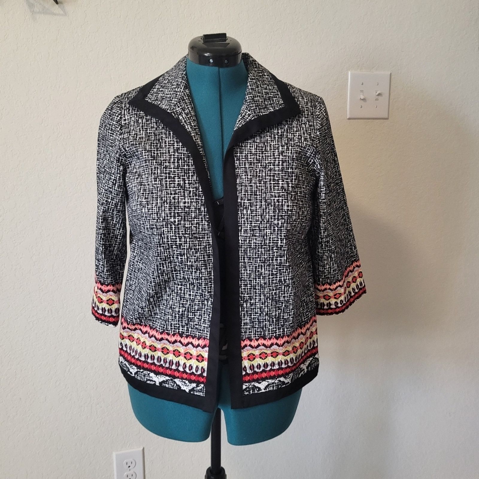 Alfred Dunhill ALFRED DUNNER Blazer with spread collar 3/4 Sleeve 6P Size S / US 4 / IT 40 - 15 Thumbnail