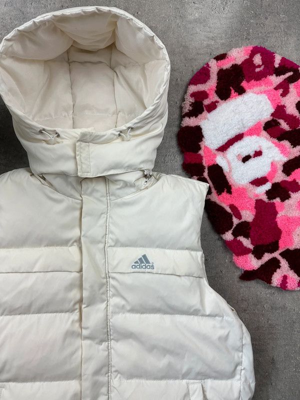 Adidas × Nike × Vintage 90s Nike adidas Spellout Vintage Y2K Puffer Down Retro Vest Size US XXL / EU 58 / 5 - 2 Thumbnail