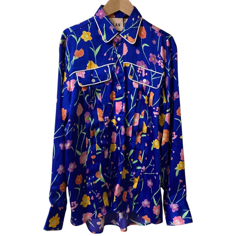 Other Other Plan C Flowe Print Pleated Shirt Others Tops DUTY FREE for USA Size ONE SIZE - 1 Thumbnail