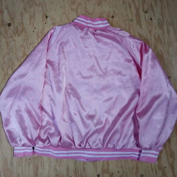 Budweiser × Vintage Vintage Budweiser King Of Beers Pink Satin Jacket Size XL / US 12-14 / IT 48-50 - 5 Thumbnail