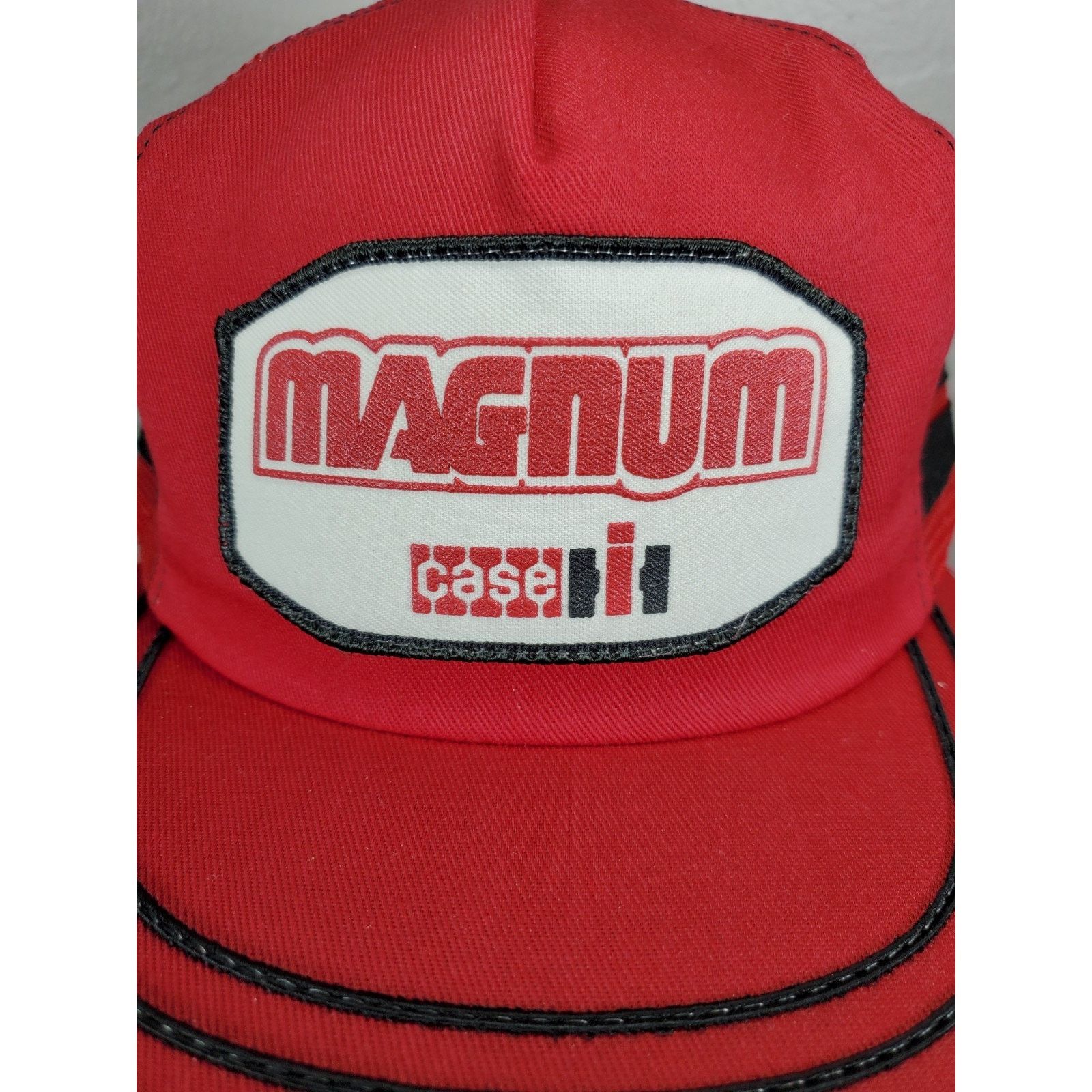 Vintage K-Products Case IH Magnum 3 Stripe Trucker Hat Snapback Cap Size ONE SIZE - 5 Thumbnail