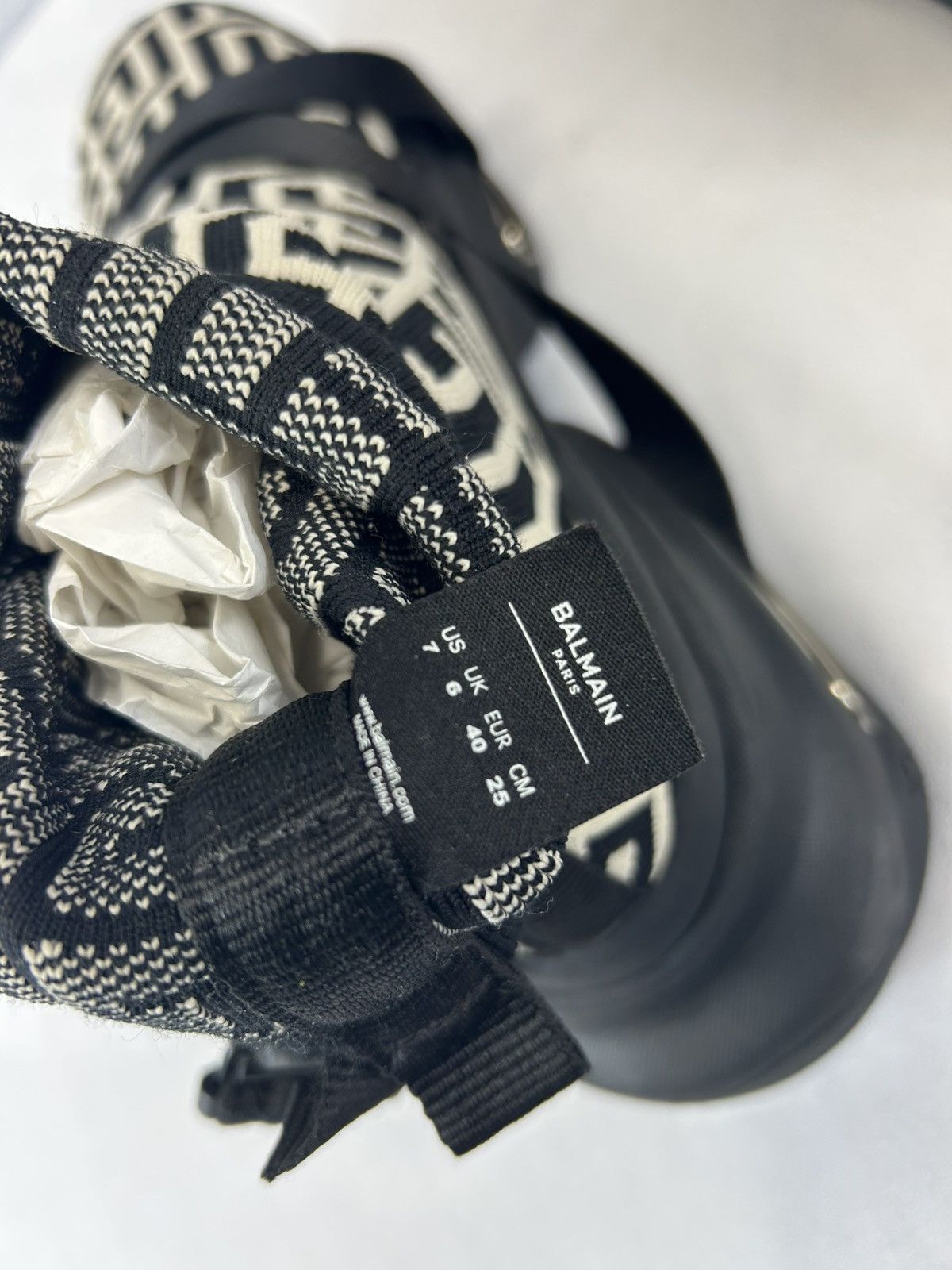 Balmain Balmain BBold Strap Monogram High Top Sneaker Size US 7 / EU 40 - 13 Thumbnail