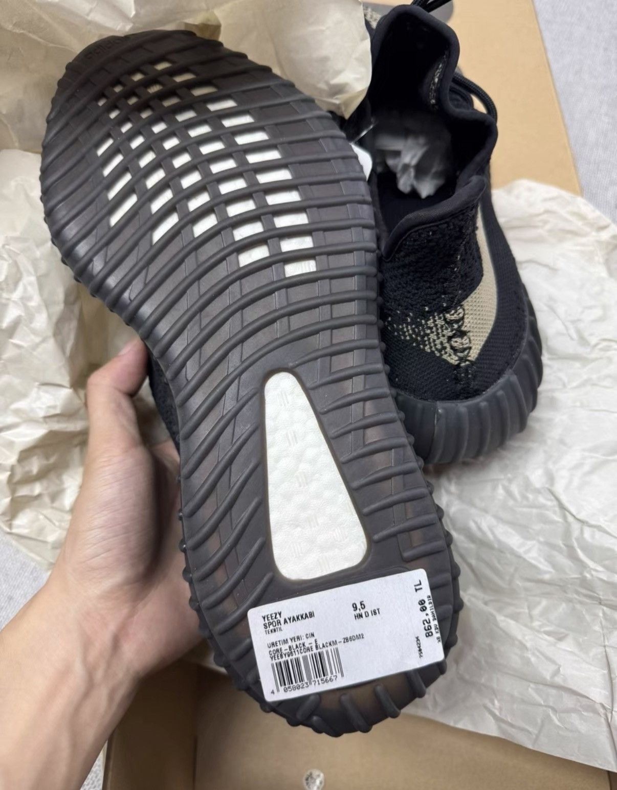 Adidas Adidas Yeezy 350 V2 Black Green BY9611 K37 Size US 9.5 / EU 42-43 - 3 Thumbnail