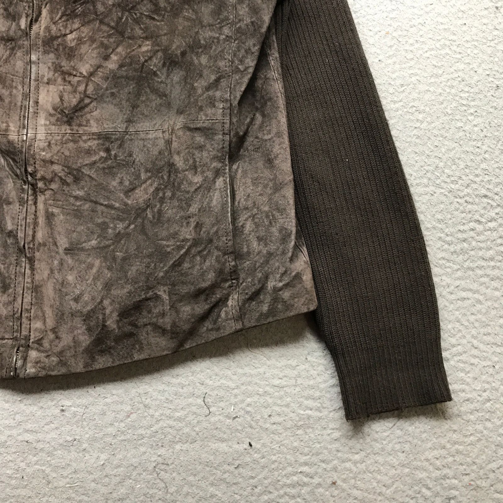 Other Vintage Fabio Suede Leather Jacket Womens Large Knit Brown Size L / US 10 / IT 46 - 8 Thumbnail