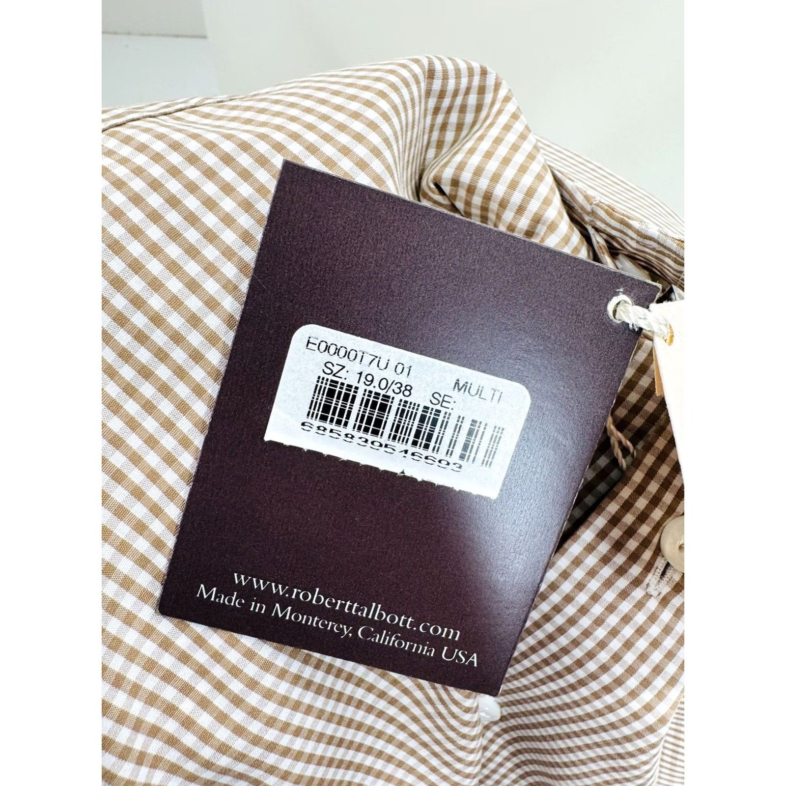 Robert Talbott Robert Talbott Shirt Mens 19 / 38 Brown Bespoke NEW TAGS Big Tall Check Plaid Size US XXL / EU 58 / 5 - 8 Thumbnail