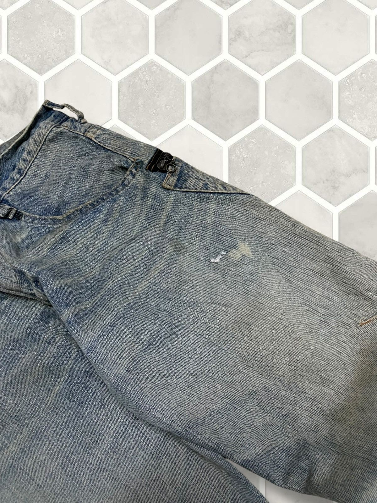 Tornado Mart Vintage Original Designer Japan RNA Punk Mudwash Denim Size US 31 - 10 Thumbnail
