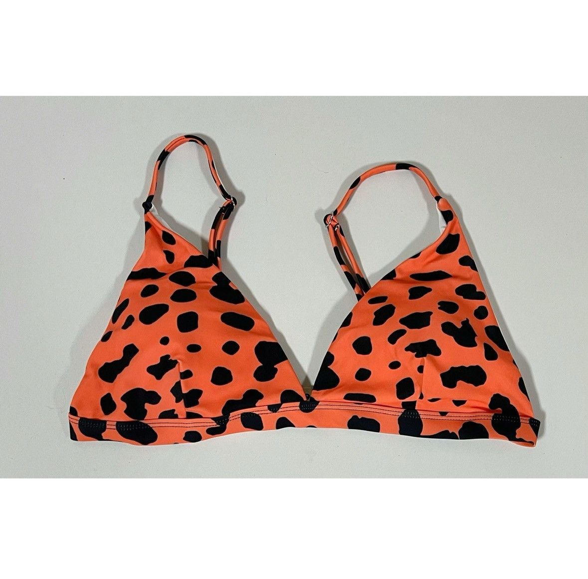 Other Orange Dalmatian Polka Dot Bikini Top Bathing Suit Size S 🧡🖤 Size S / US 4 / IT 40 - 2 Thumbnail
