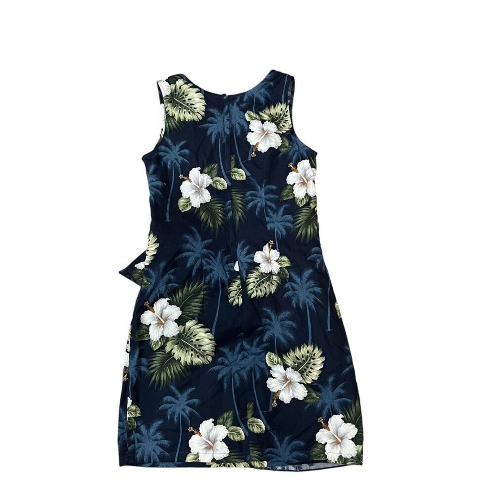 Pacific Legend Pacific Legend Faux Wrap Blue White Hibiscus Palm Dress M Size M / US 6-8 / IT 42-44 - 1 Thumbnail