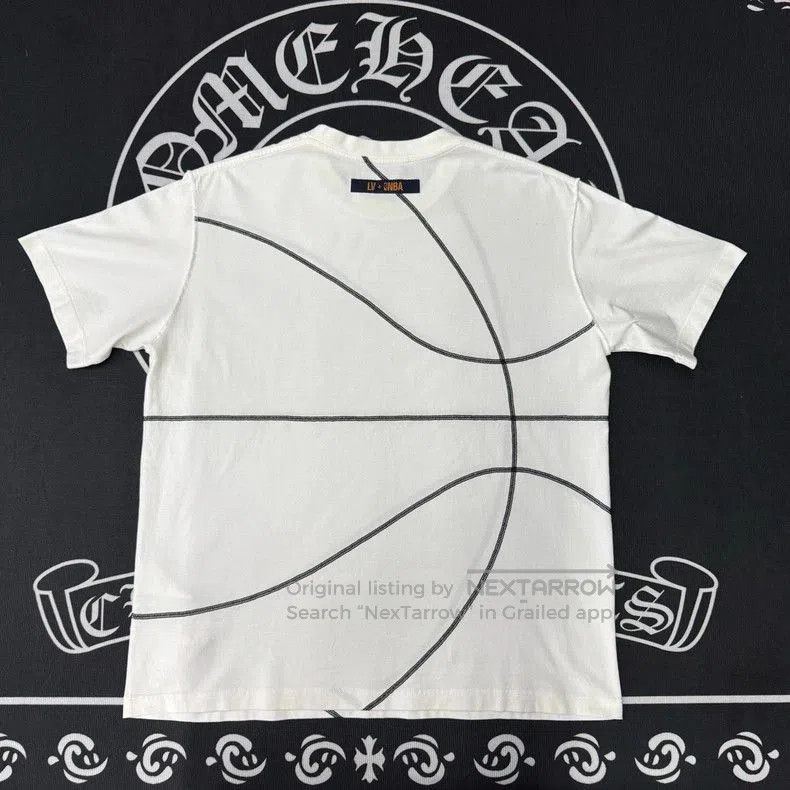 Louis Vuitton LV x NBA White Basketball Short Sleeve Tee. Size US XL / EU 56 / 4 - 2 Thumbnail