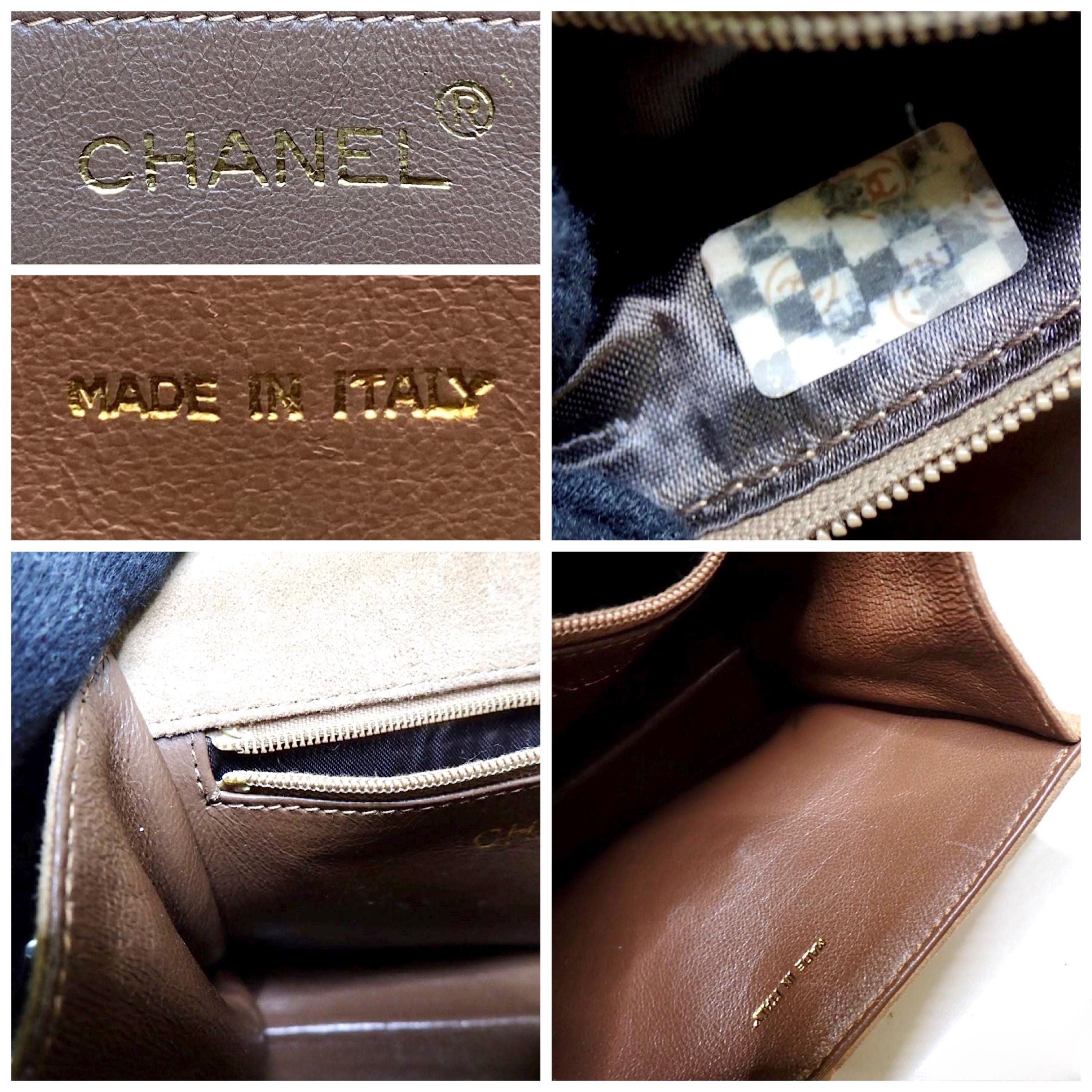 Chanel Vintage CHANEL beige brown genuine suede chain bag, gripoix Size ONE SIZE - 10 Thumbnail