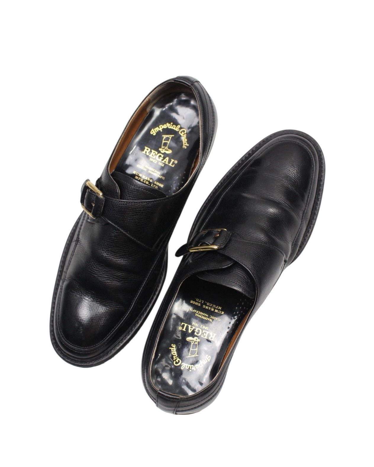 Japanese Brand × REGAL × Vintage 1990S REGAL IMPERIAL GRADE BLACK MONK STRAP SHOES Size US 8 / EU 41 - 5 Thumbnail