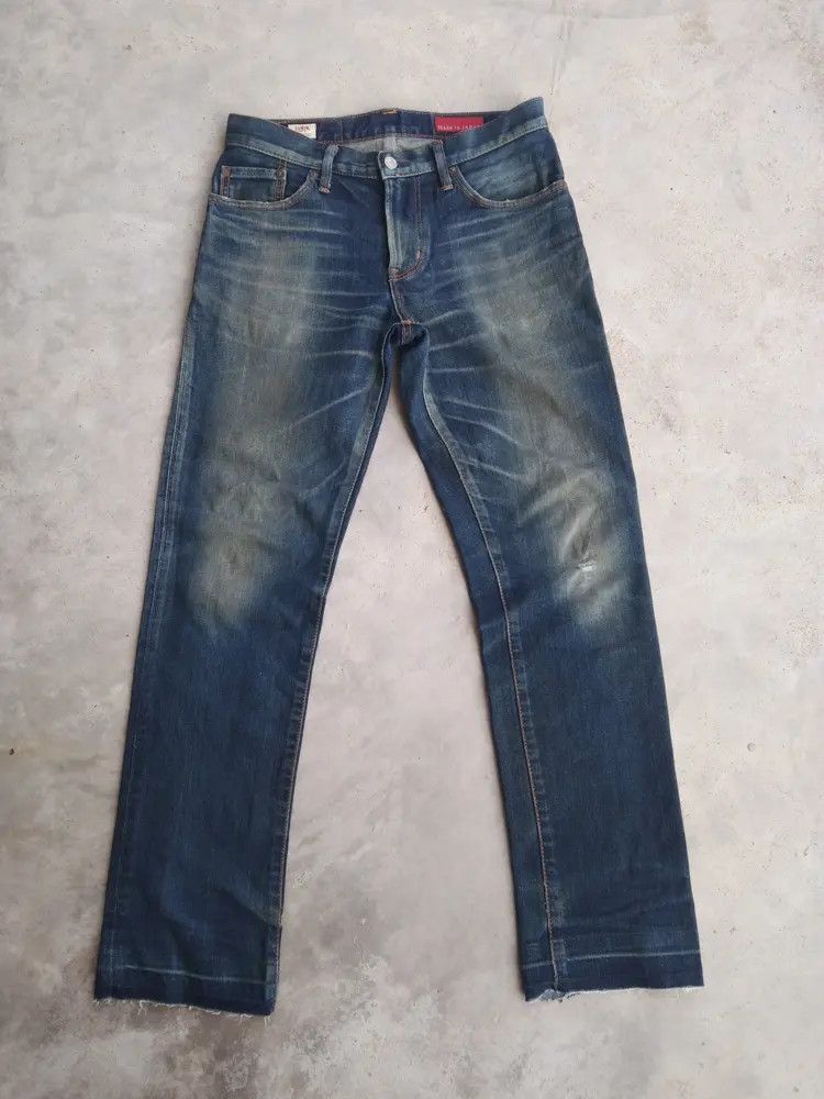 Japanese Brand Vintage Edwin Distressed Jeans 29x30 Size US 29 - 1 Thumbnail