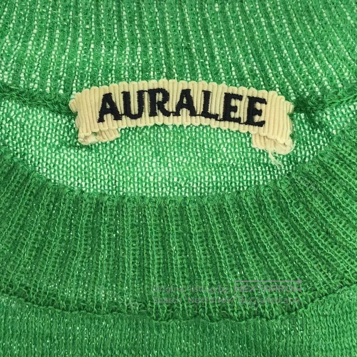 Auralee Green Merino Wool Crew Neck Sweater. Size S / US 4 / IT 40 - 5 Thumbnail