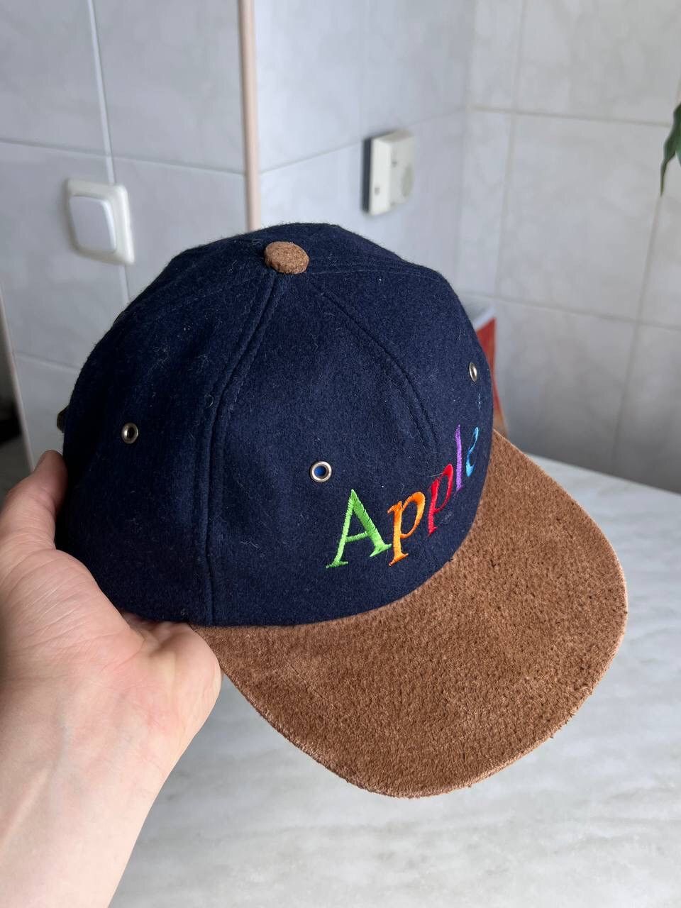 Apple × Vintage 90s Vintage Apple Macintosh Rainbow Cap Hat | Grailed