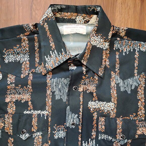 Wrangler Vintage 70s Wrangler Pearl Snap Western Shirt Polyester Size US M / EU 48-50 / 2 - 1 Thumbnail