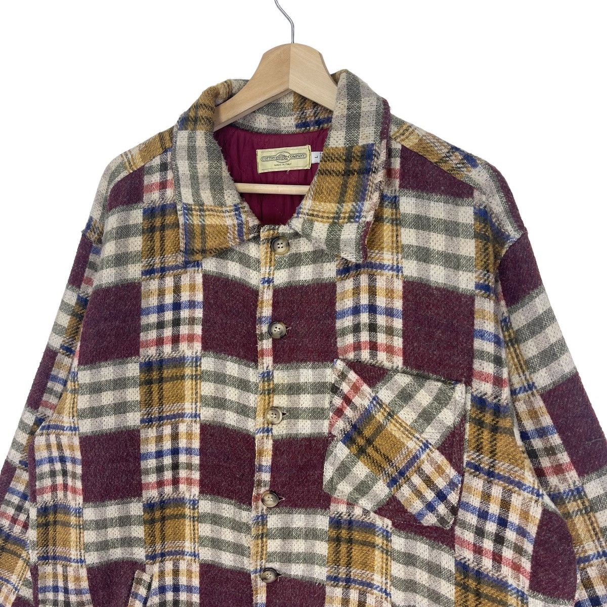 Flannel × Vintage 60’s Cotton Company Patchwork Plaid Wool Jacket Size US L / EU 52-54 / 3 - 2 Thumbnail