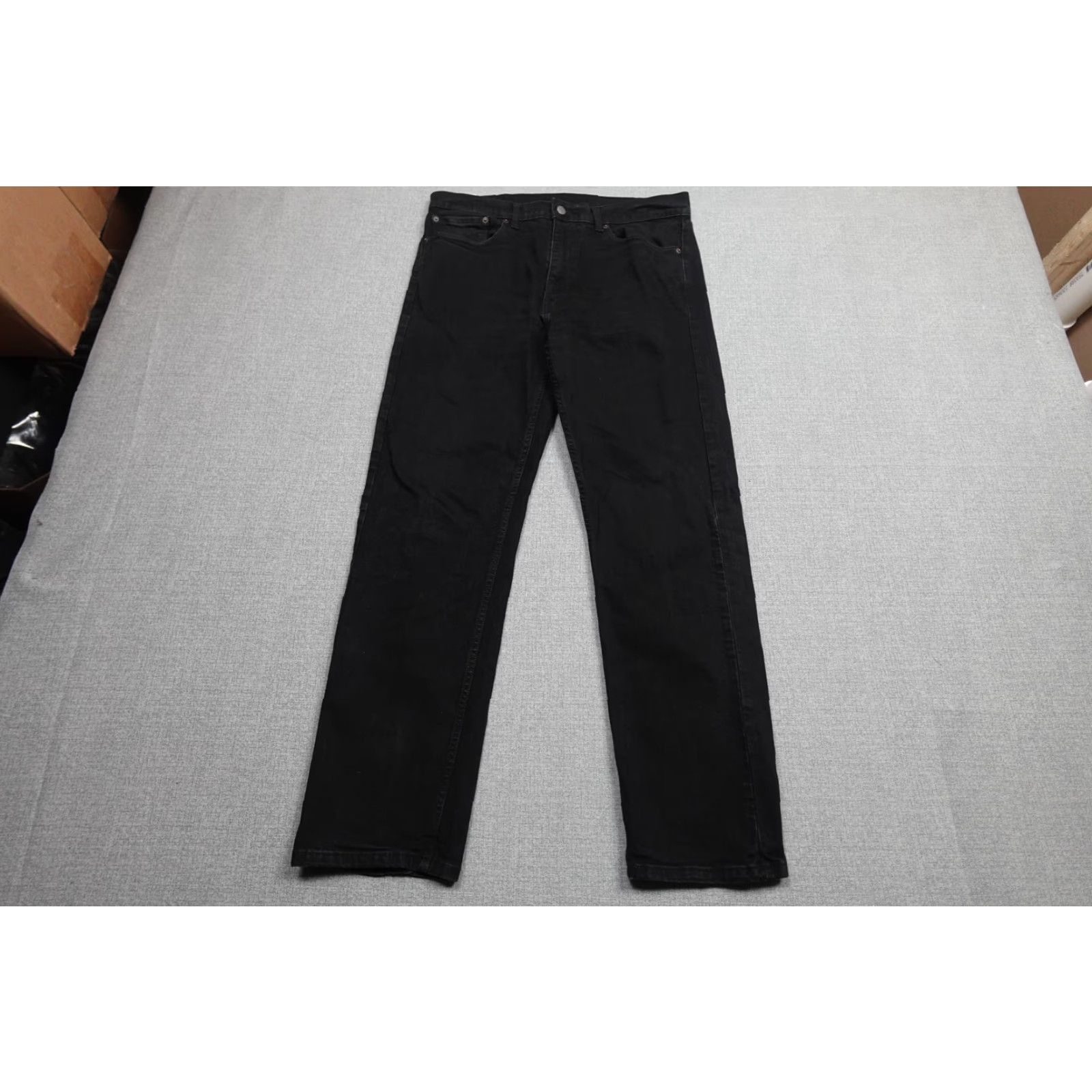 Levi's Levi's 505 Straight Jeans Mens 36x32 Black Denim Stretch Pants Western Size US 36 / EU 52 - 3 Thumbnail