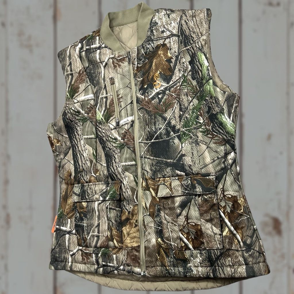 Vintage SHE Outdoor Vest Jacket Womens XL Brown Green Camo Reversible Camouflage Outdoor Size XL / US 12-14 / IT 48-50 - 1 Thumbnail