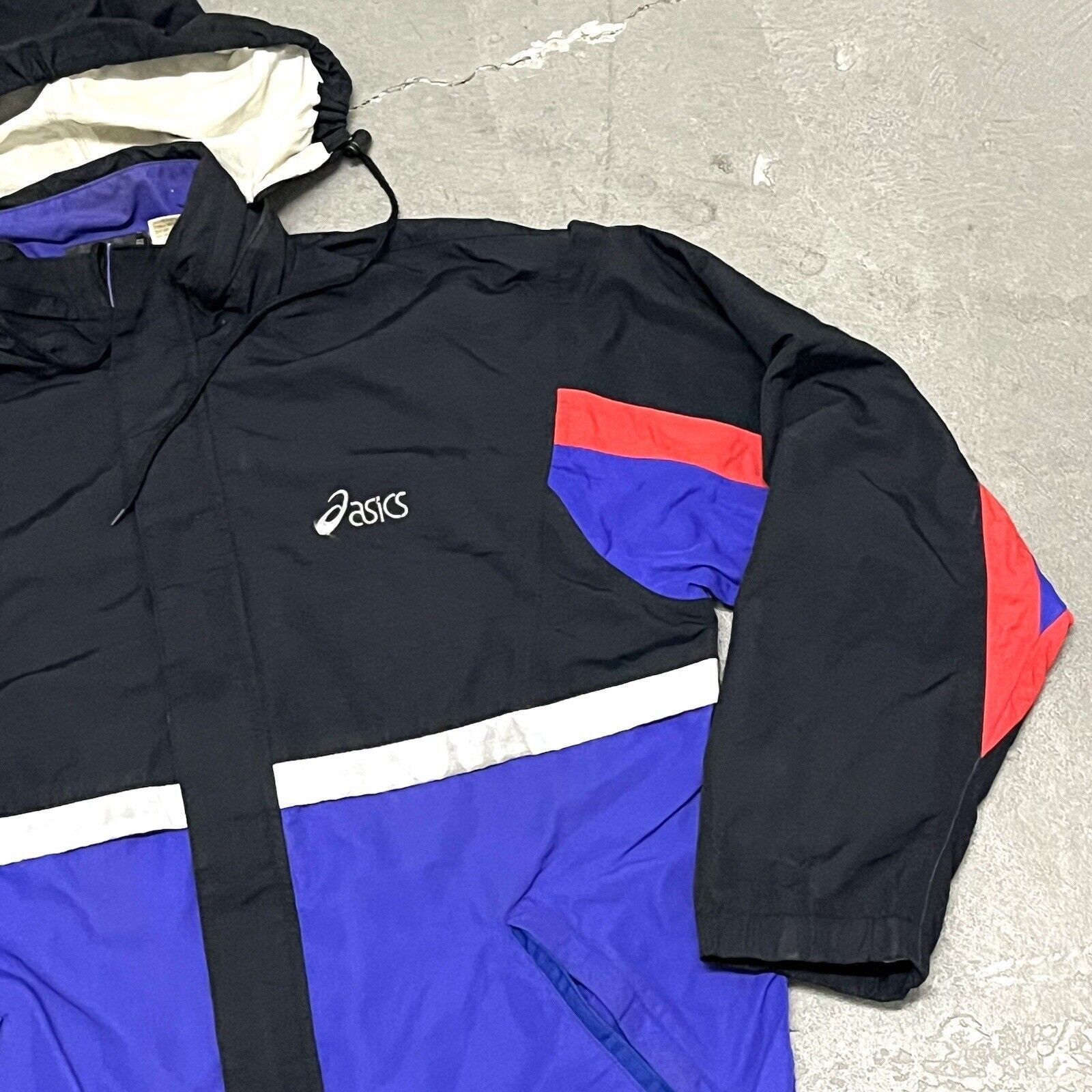 Asics VTG 1990’s ASICS Colour Block Full Zip Windbreaker Size Med Size US M / EU 48-50 / 2 - 6 Thumbnail