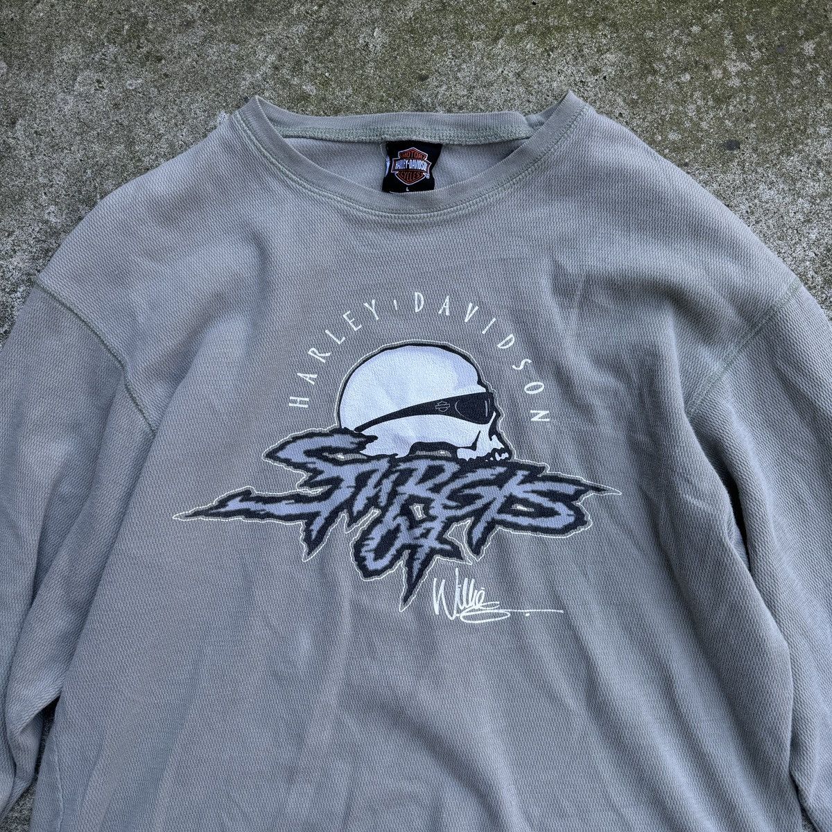 Harley Davidson Vintage Harley Sturgis Thermal Longsleeve ERD Grunge WCC Size US L / EU 52-54 / 3 - 3 Thumbnail