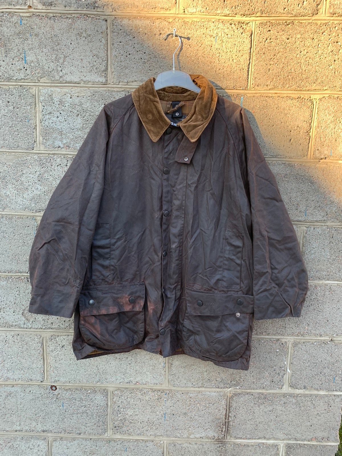 Pre-owned Barbour X Vintage Barbour Beaufort Jacket Waxed Wax Parka Coat In Brown