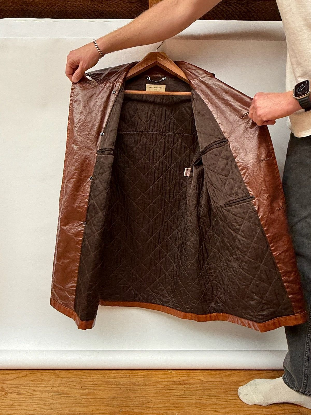 Dries Van Noten Dries Van Noten canvas coated coat Size US L / EU 52-54 / 3 - 6 Thumbnail