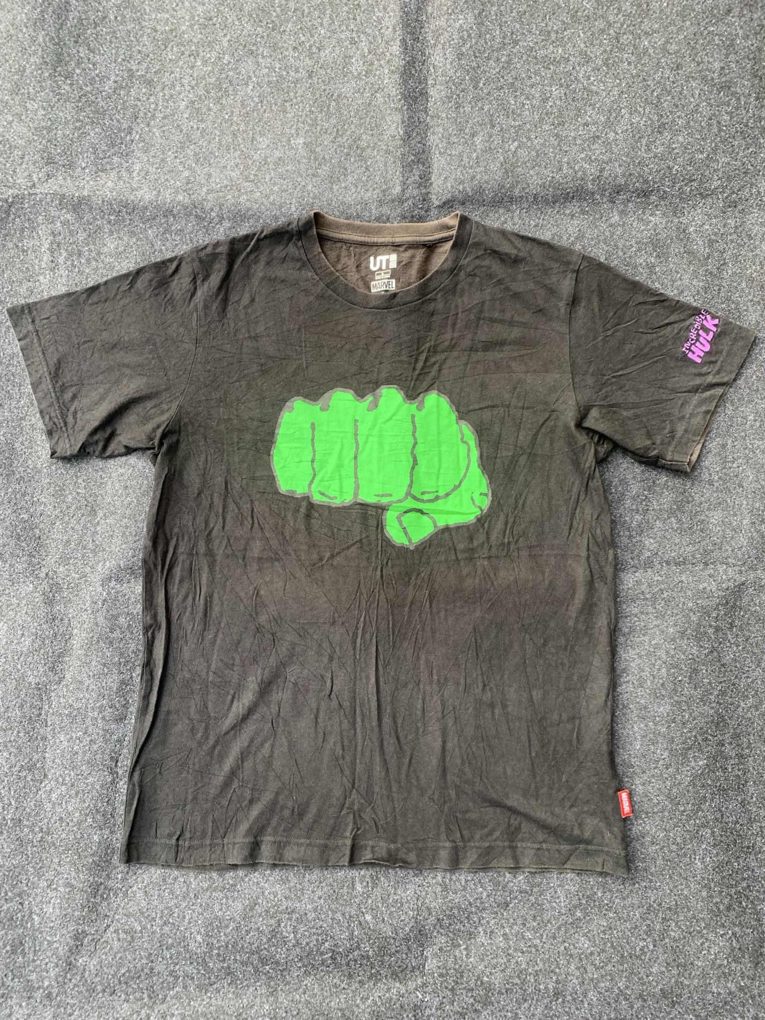Cartoon Network × Marvel Comics × Uniqlo Hulk marvel x Uniqlo faded black tshirt. Size US L / EU 52-54 / 3 - 1 Thumbnail