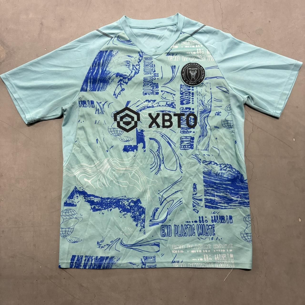 Vintage Crazy Vintage Y2K/2000s Inter Miami CF Blue One Planet Soccer Football Jersey! Size US M / EU 48-50 / 2 - 1 Thumbnail