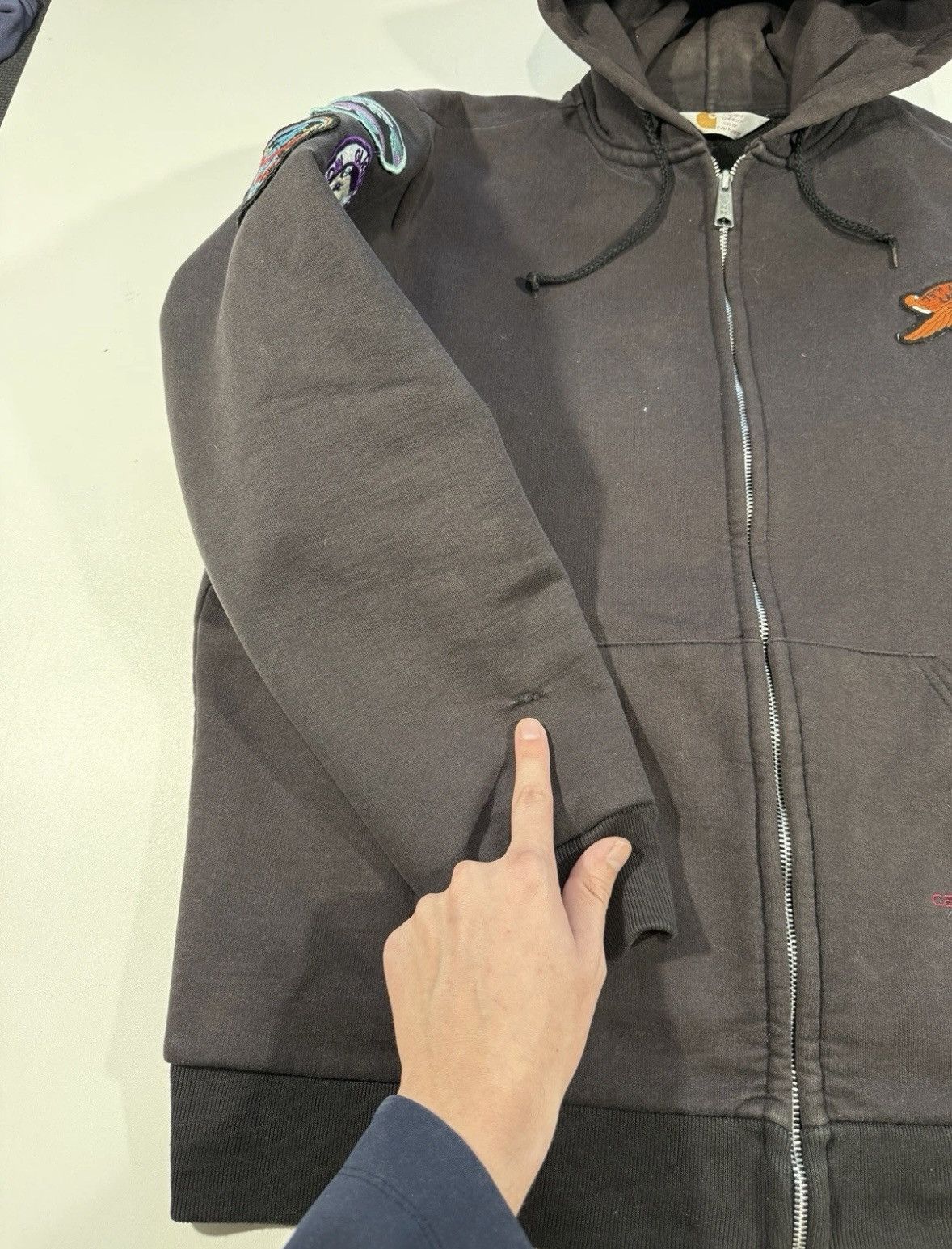 Carhartt Vintage 90s Carhartt Zip Hoodie Mens XL Thermal Lined Patch Size US XL / EU 56 / 4 - 12 Thumbnail