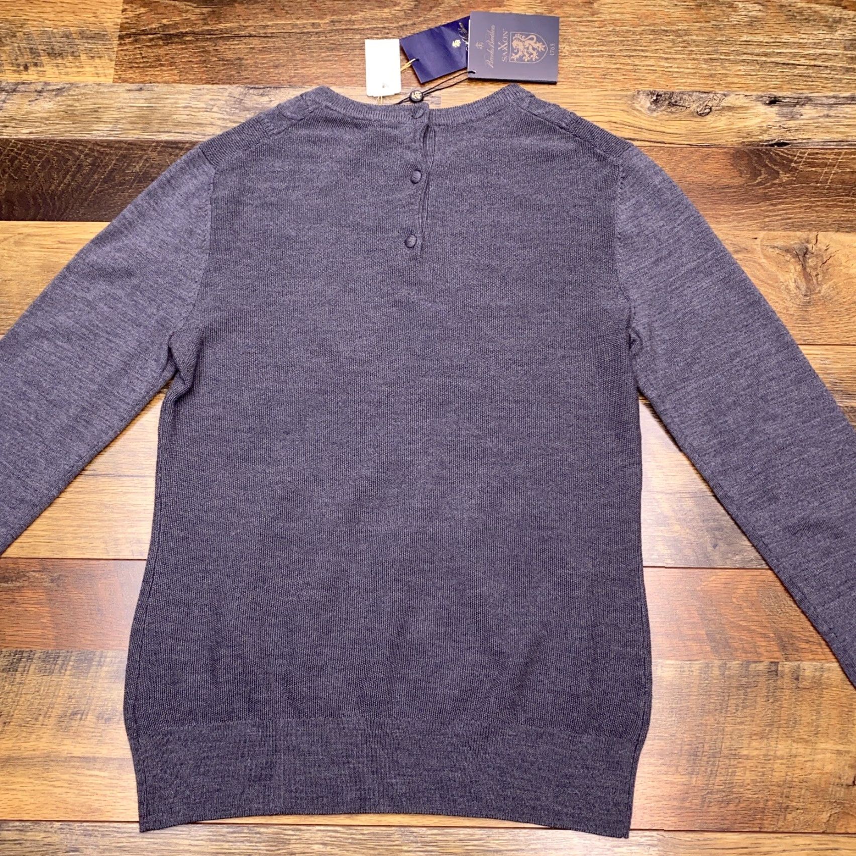 Brooks Brothers Brooks Brothers Sweater Womens Medium Gray Cable Knit Wool Pullover Crew Neck Workwear Casual Regular Buttons Winter Fall Spring Designer NWT Size M / US 6-8 / IT 42-44 - 4 Thumbnail