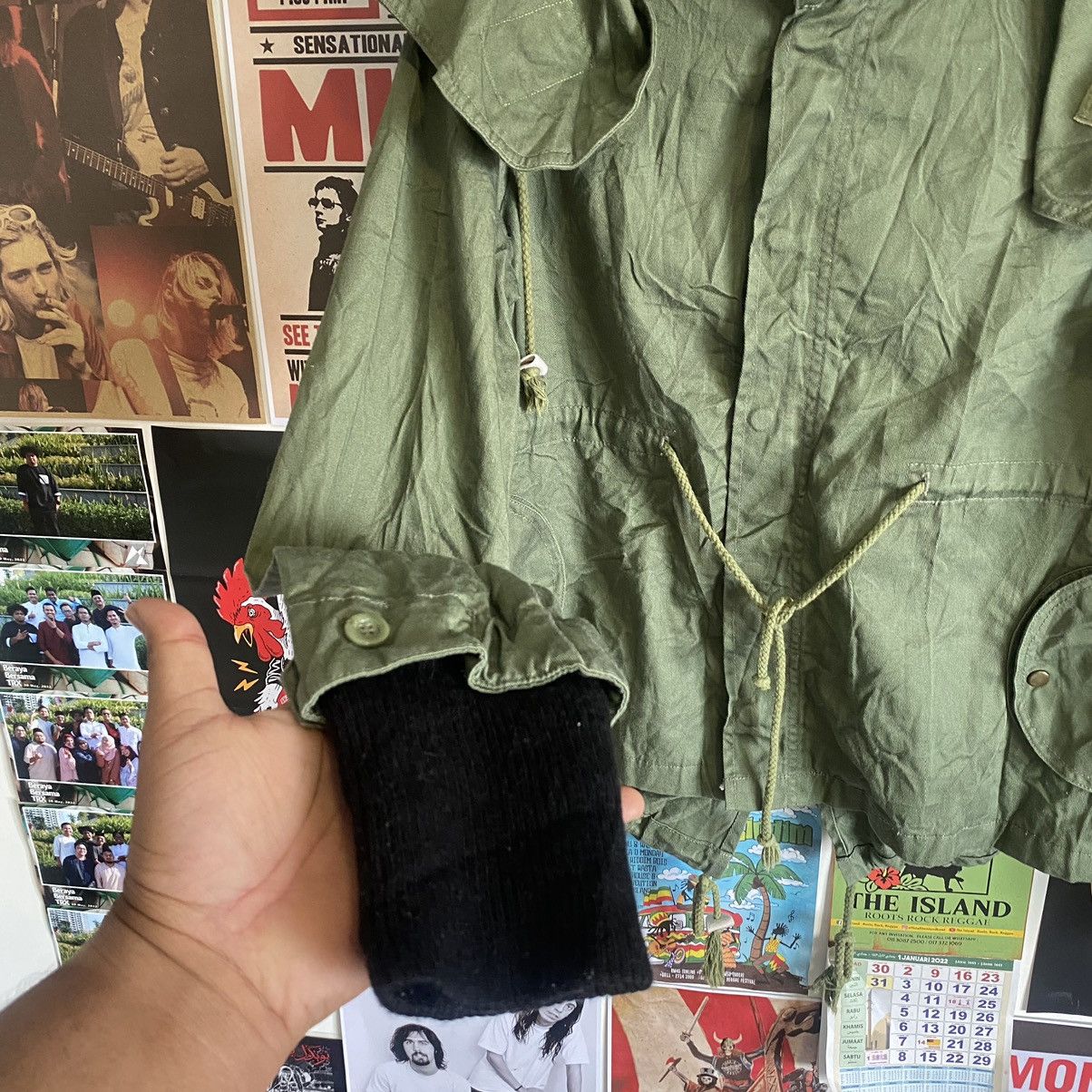 Vintage Vintage Browny Army Green Detachable Hoodie Jacket Size US S / EU 44-46 / 1 - 4 Thumbnail