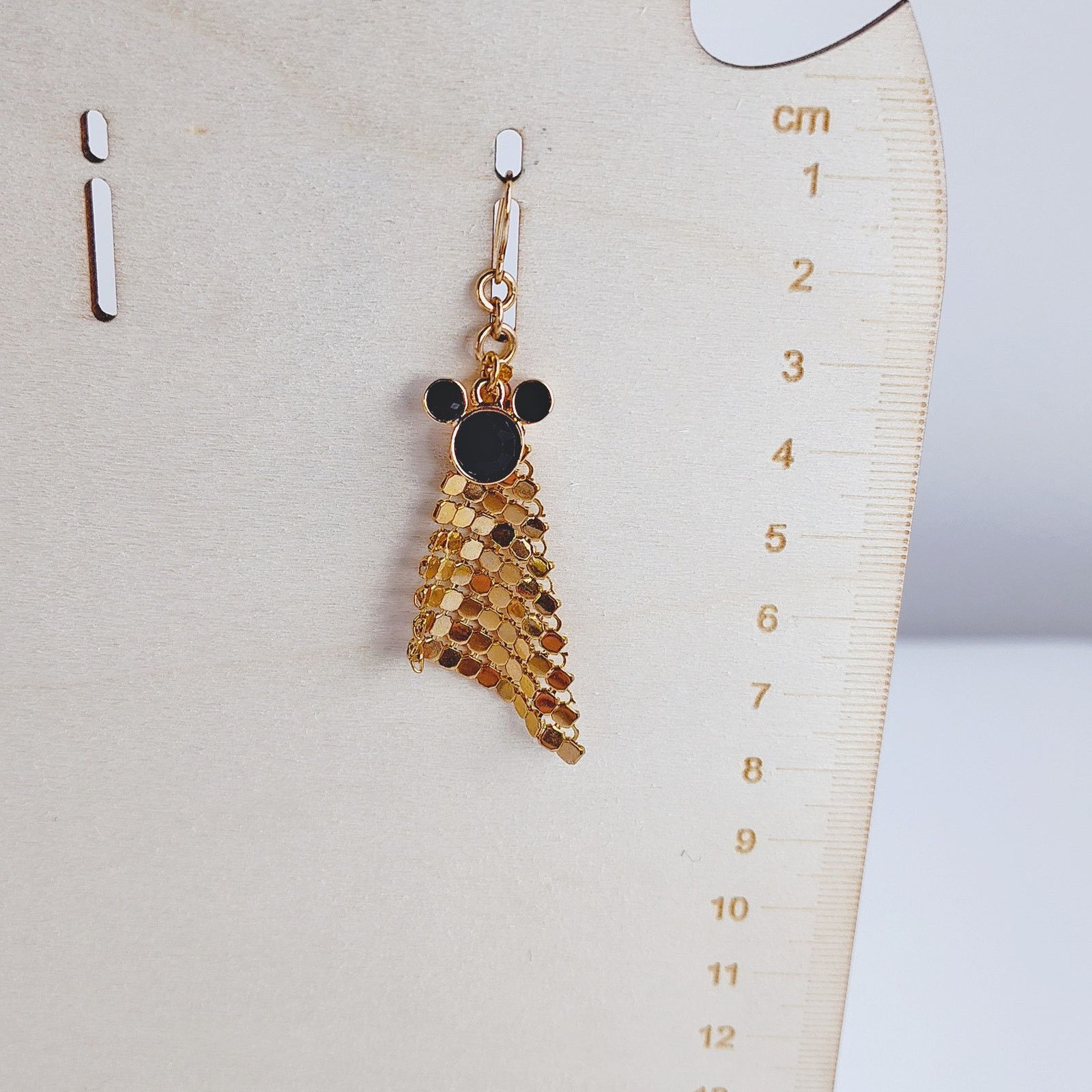 Disney Disney Mickey Mouse Dangle Earrings Black Gold Webbed NIP Size ONE SIZE - 13 Thumbnail